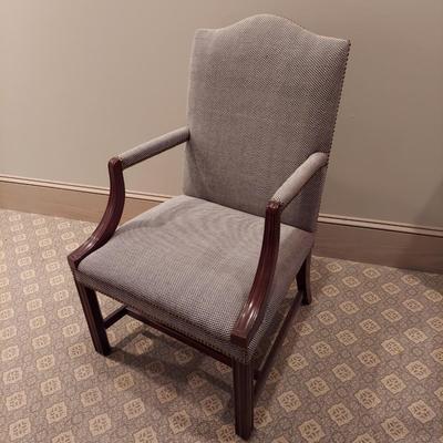 Upholstered Armchair w/ Nail Head Trim (PB-BBL)