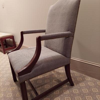 Upholstered Armchair w/ Nail Head Trim (PB-BBL)