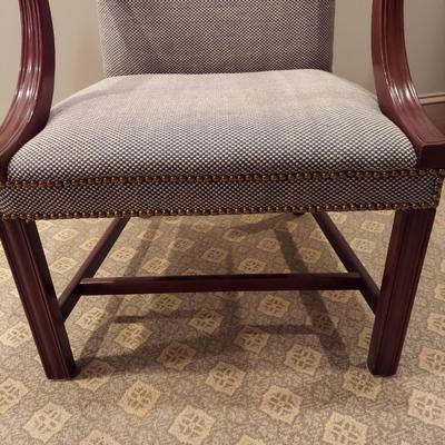 Upholstered Armchair w/ Nail Head Trim (PB-BBL)