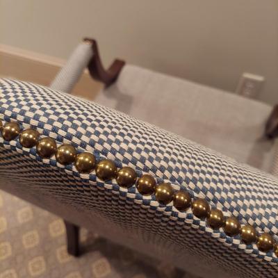 Upholstered Armchair w/ Nail Head Trim (PB-BBL)