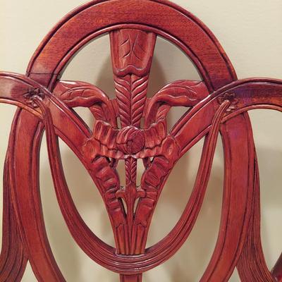 Georgian Furnishing Co. Hepplewhite Carved Back Armchair (PB-BBL)