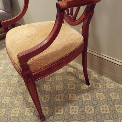 Georgian Furnishing Co. Hepplewhite Carved Back Armchair (PB-BBL)
