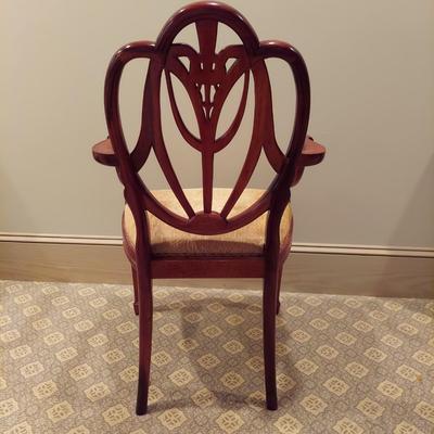 Georgian Furnishing Co. Hepplewhite Carved Back Armchair (PB-BBL)