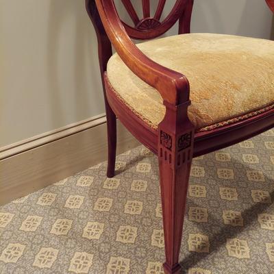 Georgian Furnishing Co. Hepplewhite Carved Back Armchair (PB-BBL)
