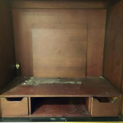 Eastern Asian Style Solid Wood TV Cabinet Armoire (PB-BBL)