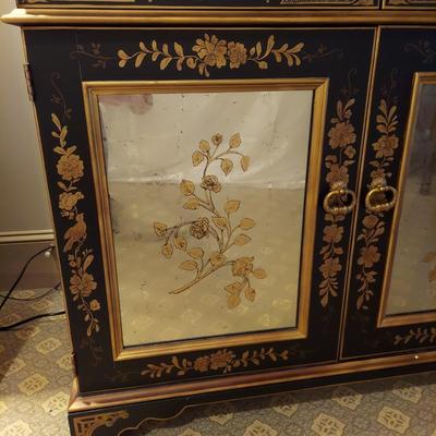 Eastern Asian Style Solid Wood TV Cabinet Armoire (PB-BBL)