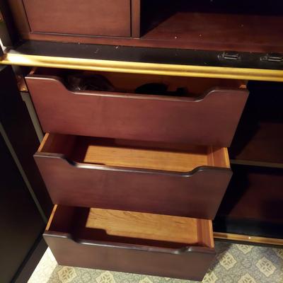Eastern Asian Style Solid Wood TV Cabinet Armoire (PB-BBL)