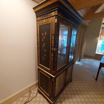 Eastern Asian Style Solid Wood TV Cabinet Armoire (PB-BBL)