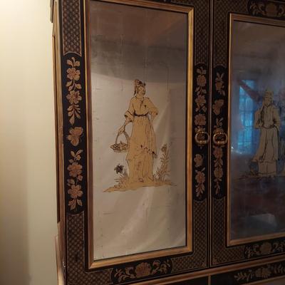 Eastern Asian Style Solid Wood TV Cabinet Armoire (PB-BBL)