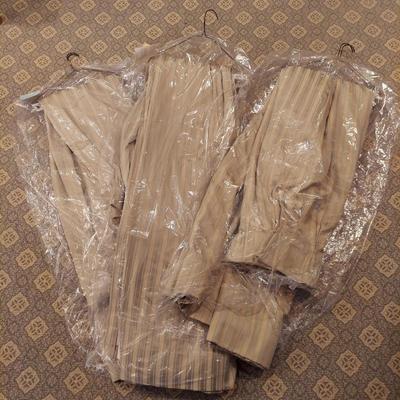 Custom Jacquard Stripe Draperies with Hardware (PB-BBL)