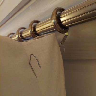 Custom Jacquard Stripe Draperies with Hardware (PB-BBL)