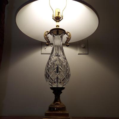 Pair of Waterford Crystal w/ Brass Lamps (PB-BBL)