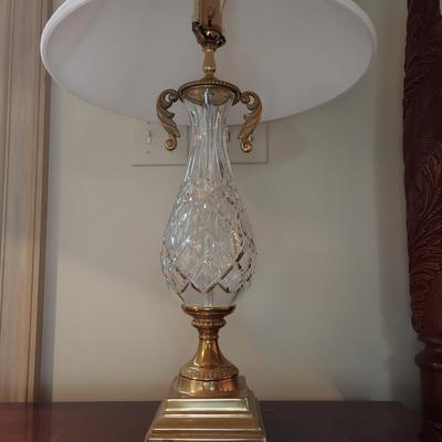 Pair of Waterford Crystal w/ Brass Lamps (PB-BBL)