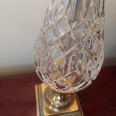 Pair of Waterford Crystal w/ Brass Lamps (PB-BBL)
