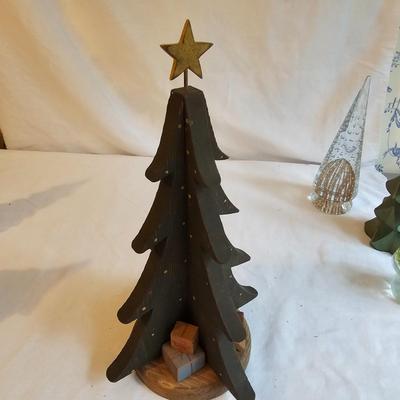 Wood & Glass Christmas Trees (BR2-JS)