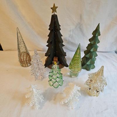 Wood & Glass Christmas Trees (BR2-JS)