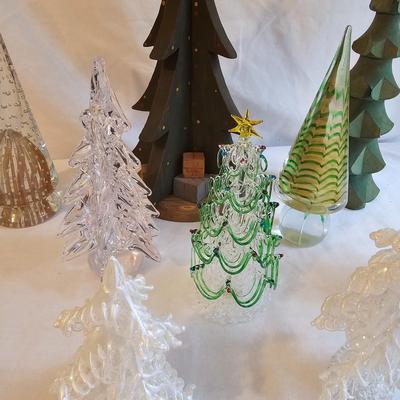 Wood & Glass Christmas Trees (BR2-JS)