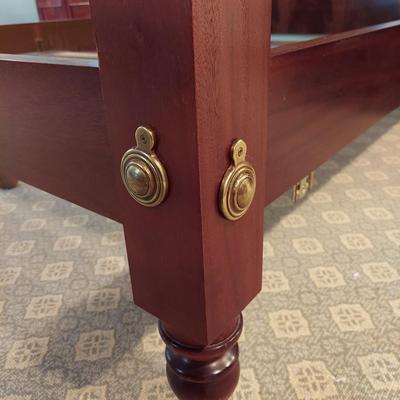 Baker Furniture Solid Wood King Size Four Poster Bed Frame w/ Pair of Nightstands (PB-BBL)