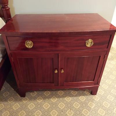 Baker Furniture Solid Wood King Size Four Poster Bed Frame w/ Pair of Nightstands (PB-BBL)