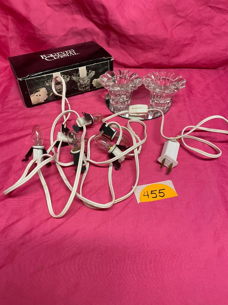 Crystal candle holders and lights