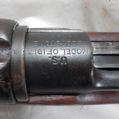 U.S. Model of 1917 Eddystone/ Bolt action 30-06 springfield. est. $400 to $900.