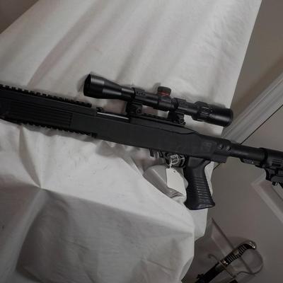 Ruger  model 10/22- 22 LR semi auto w/ scope 10 shot mag. est. $200 to $450.