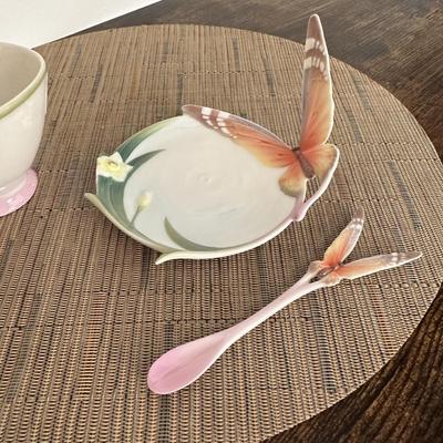 Franz butterfly cup, saucer and spoon