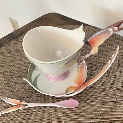 Franz butterfly cup, saucer and spoon