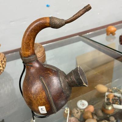 Folk Art Gourd Art Pipe