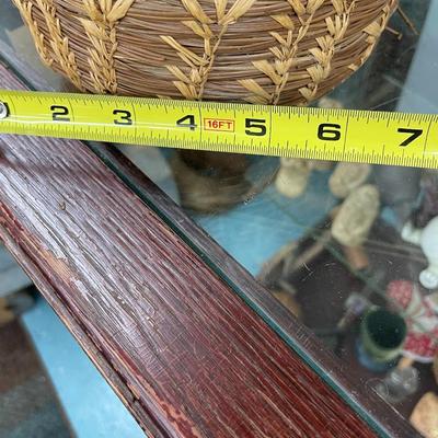 Folk Art Basket Gourd, Raffia & Long Needle