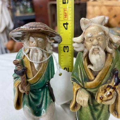 Vintage Mud Men Chinese Porcelain Figurines