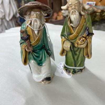 Vintage Mud Men Chinese Porcelain Figurines