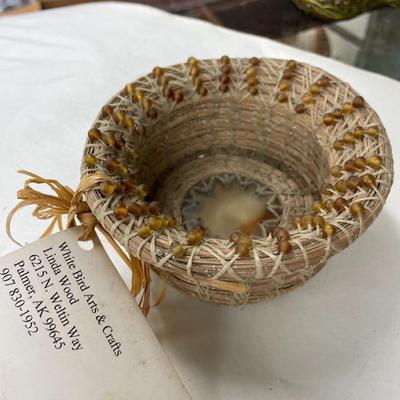 Folk Art Basket Long Needle Linda Wood