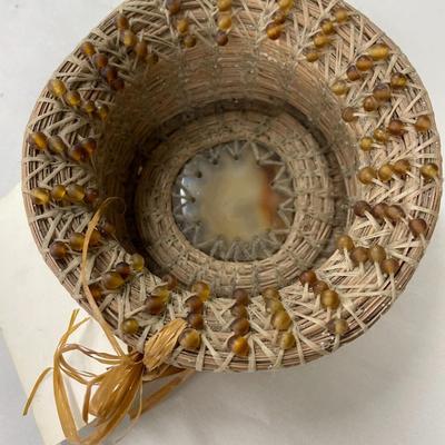 Folk Art Basket Long Needle Linda Wood