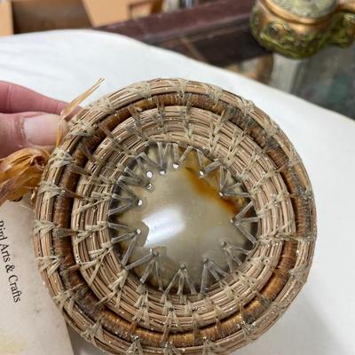Folk Art Basket Long Needle Linda Wood