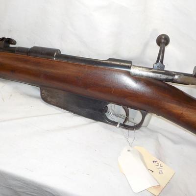 Mauser Model Fat 41, 6.6 x 52 mm Carcana rifle. est $200 to $600.