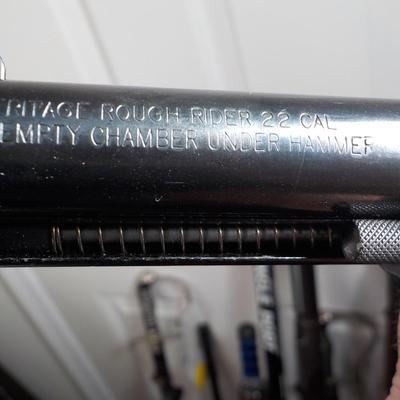Rough Rider Heritage 22 cal . single action w/ manuel ejector. est. $125 to $200.