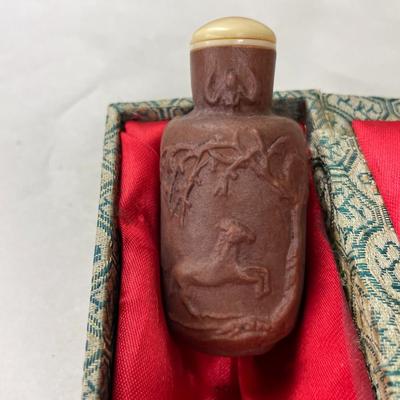 Vintage Asian Snuff Bottles in Cases