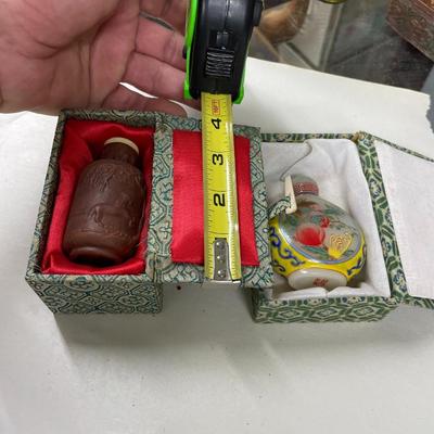 Vintage Asian Snuff Bottles in Cases