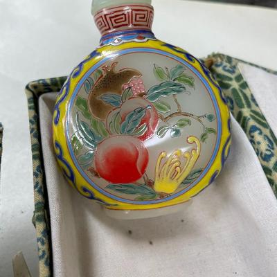 Vintage Asian Snuff Bottles in Cases