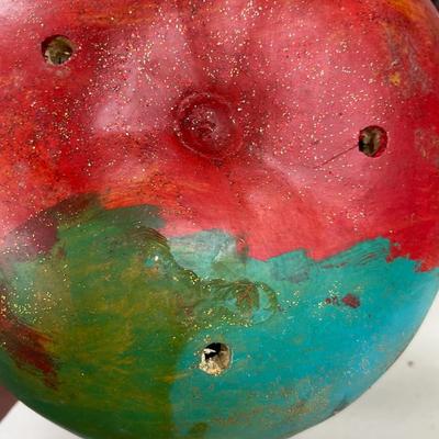 Folk Art Gourd Bird House Signed Frieda age 4
