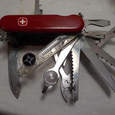Swiss Army super 16 blades for survivle .pocket knife   est. $ 20 to $100.