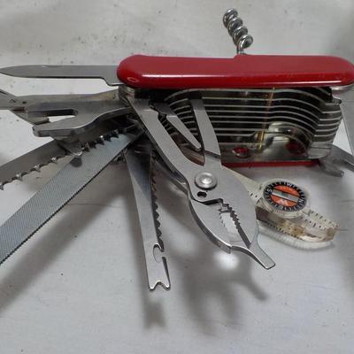 Swiss Army super 16 blades for survivle .pocket knife   est. $ 20 to $100.