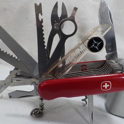 Swiss Army super 16 blades for survivle .pocket knife   est. $ 20 to $100.