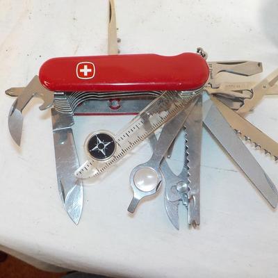 Swiss Army super 16 blades for survivle .pocket knife   est. $ 20 to $100.