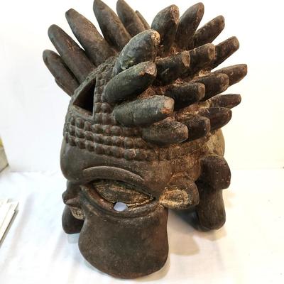 Lot #226 A Highlight of the Collection!  Bamoun Helmet - Cameroun