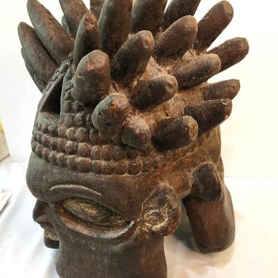 Lot #226 A Highlight of the Collection!  Bamoun Helmet - Cameroun
