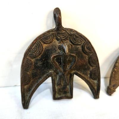 Lot #235  Lot of 2 Mossi Tribe Pendants - Bronze
