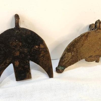 Lot #235  Lot of 2 Mossi Tribe Pendants - Bronze