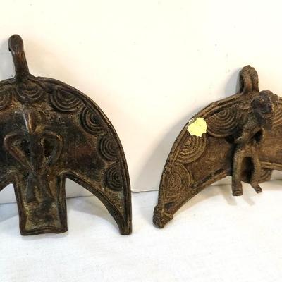 Lot #235  Lot of 2 Mossi Tribe Pendants - Bronze